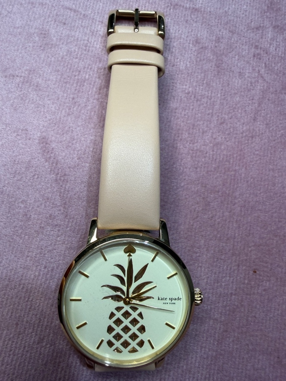 kate spade blush and gold pineapple dial watch - Picture 9 of 11
